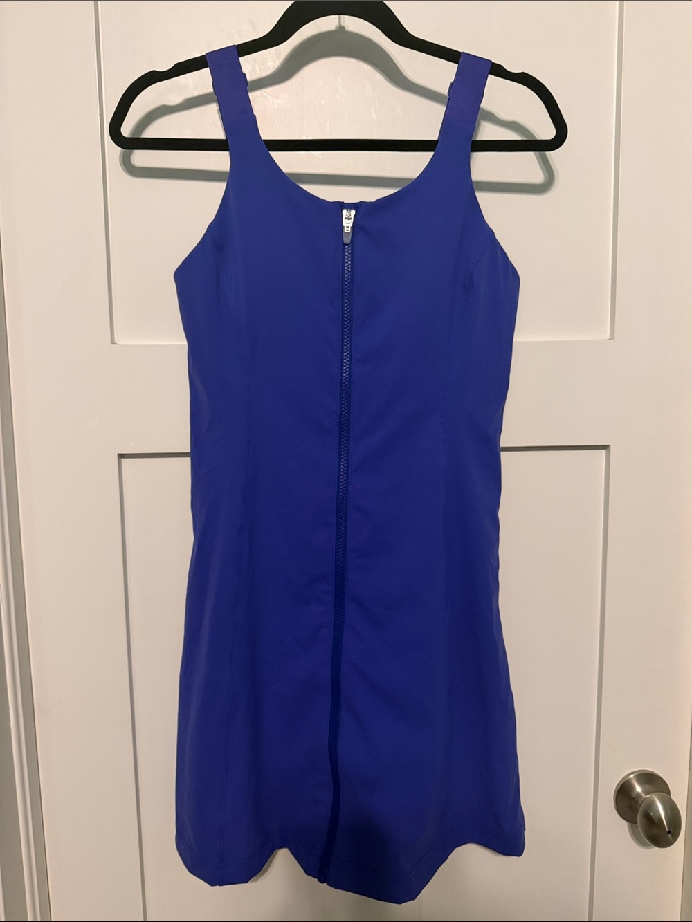 Outdoor Voices Size S/M DD Cup Zip-Front Royal Blue Athletic Mini Dress Tennis - Picture 1 of 9